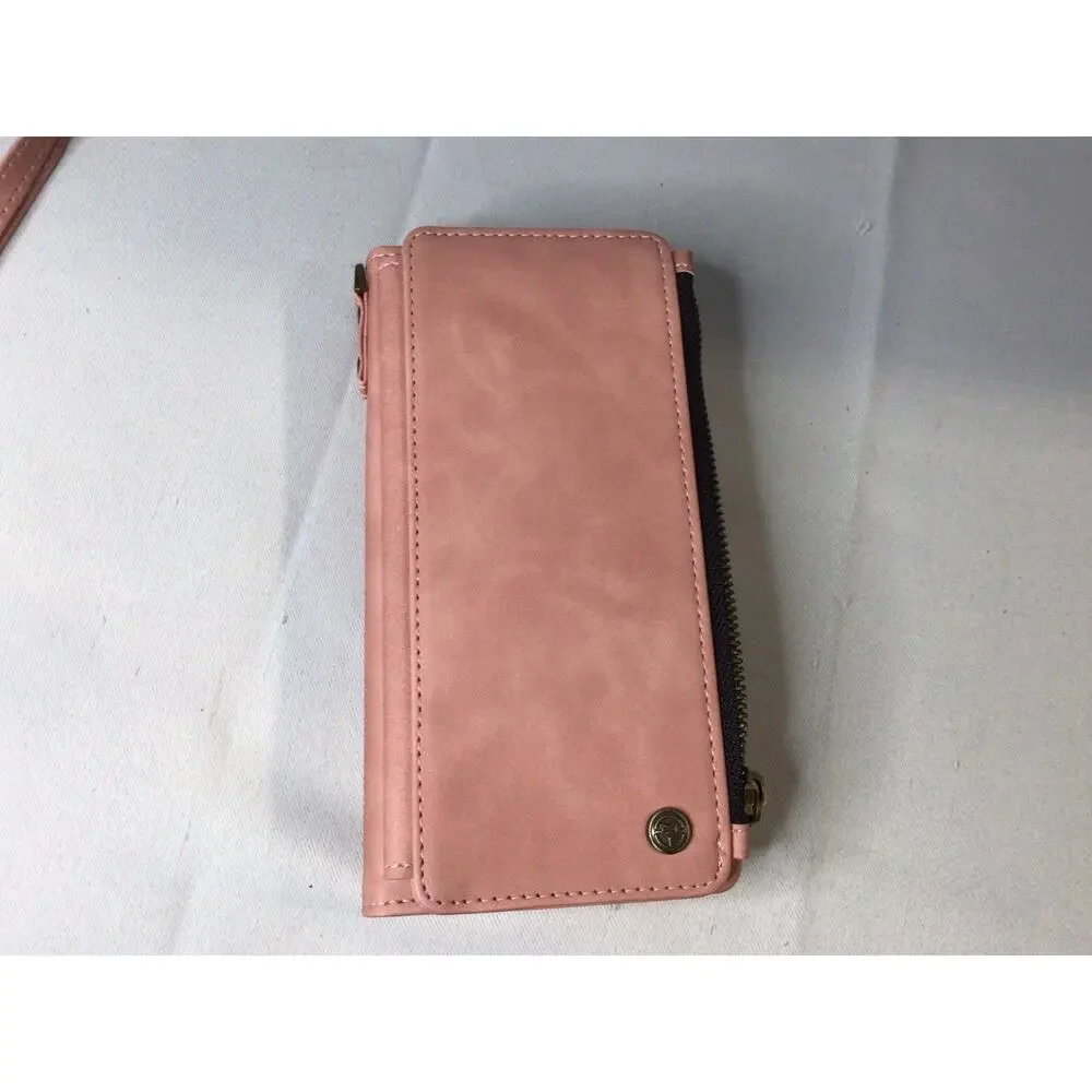 Defencase for iPhone 15 Pro Max Case Wallet with RFID Blocking Card Rose Pink